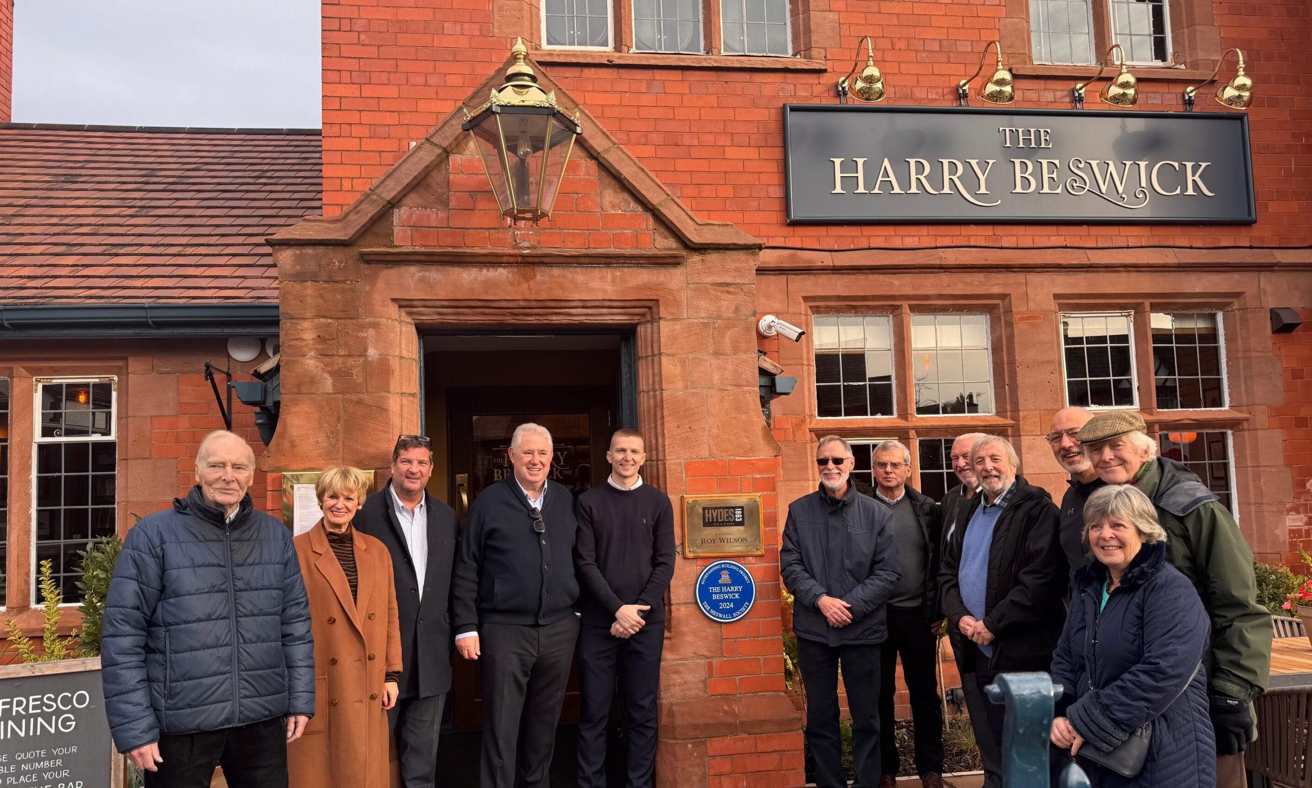 Hydes £3.6m Wirral pub receives Heswall Society Outstanding Building Award